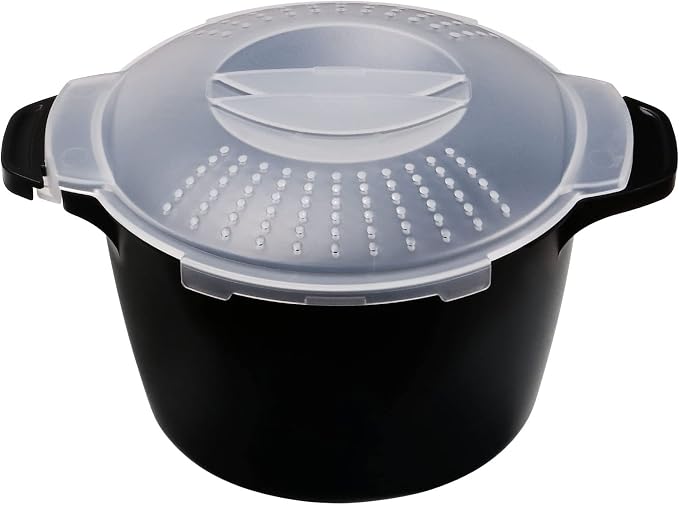 Professional Large Micro Cookware 2 Quart, Microwave Steamer for Vegetables, Cooker for Microwave - BPA Free, Dishwasher Safe