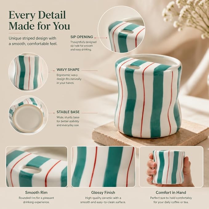 Espresso Cups Ceramic Coffee Mug Series European Striped Dot Coffee Cup And Saucer Mug Cake Plate Afternoon Tea Set Tea Cup And Saucer (Sky Blue)