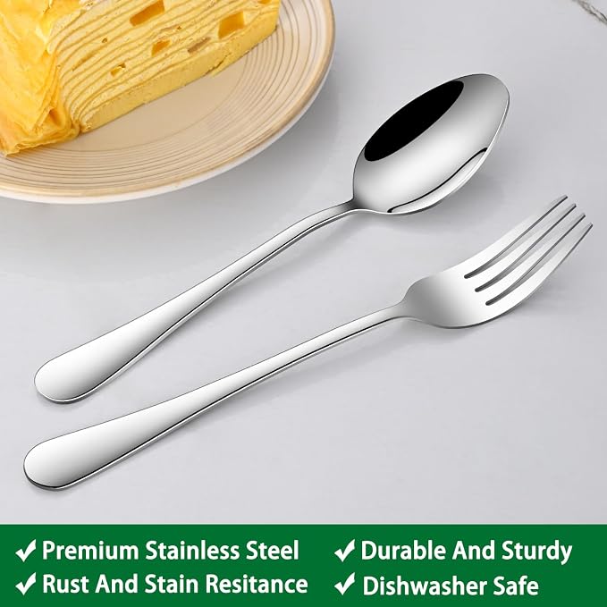 DEHOV 30 Pieces Silverware Set, Premium Stainless Steel Flatware Set Service for 6, Mirror Polished Tableware Cutlery Set for Home Kitchen, Restaurant, Hotel
