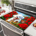 HOMETITUTE Rose Puppy Stove Top Cover 28x20 Heat Resistant Diatomite Mat