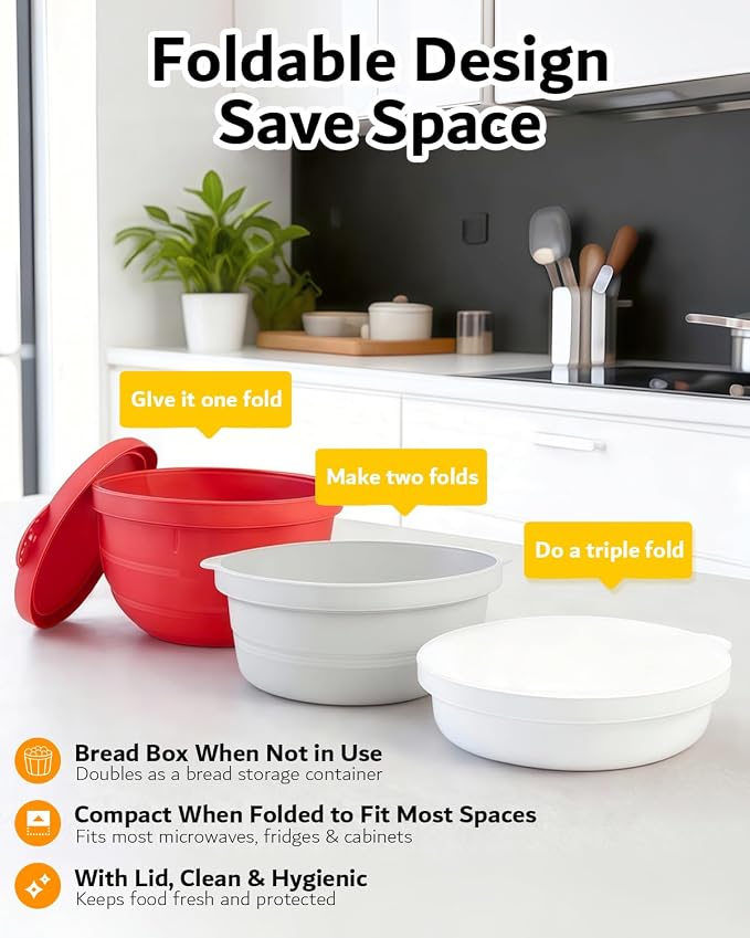 Foldable Silicone Bowl Insert for 5Qt KitchenAid Mixer - Collapsible, Non-Stick Liner Mats for Easy Storage, Baking & Mixing, Heat Resistant & Dishwasher Safe
