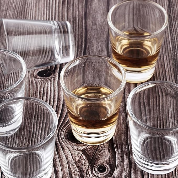 Heavy Base Shot Glasses, 1.5 oz Sets of Clear Shot Glass (48 Pack), Measuring Cup for Espresso, Liquid, and Wine - Heavy Glass (Glass, 48Pack)
