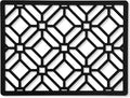 GASARÉ, Extra Large, Thick, Silicone Trivet for Hot Dishes, Pots, and Pans, Heat Resistant Mat for Countertop, Hot Pad for Kitchen, Easy to Clean, 16 x 12 x 3/8 Inches, (Black, Geometric)
