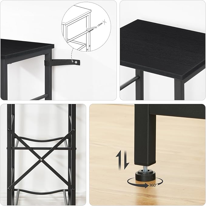 HOOBRO Water Jug Rack, Water Bottle Holder, 5 Gallon Water Jug Rack, 4-Tier Water Cooler Storage Rack, Water Dispenser Stand, for Kitchen, Living Room, Office, Black BB02ST01