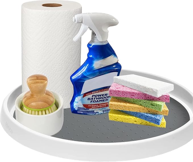 Set of 2, 12 Inch Non-Skid Lazy Susan Organizer, Pantry Lazy Susan Turntable for Cabinet, Kitchen Cabinet Organizer, Pantry Organization and Storage -Size- 12"x1.5" | Pantry Lazy Susan Turntable for Cabinet, Kitchen Cabinet Organizer, Pantry Organizati...