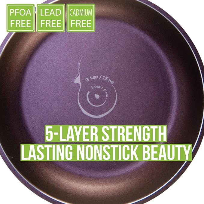 TECHEF - Art Pan 12" Wok/Stir-Fry Pan, Coated 5 times with Teflon Select Non-Stick Coating (PFOA Free) - Made in Korea