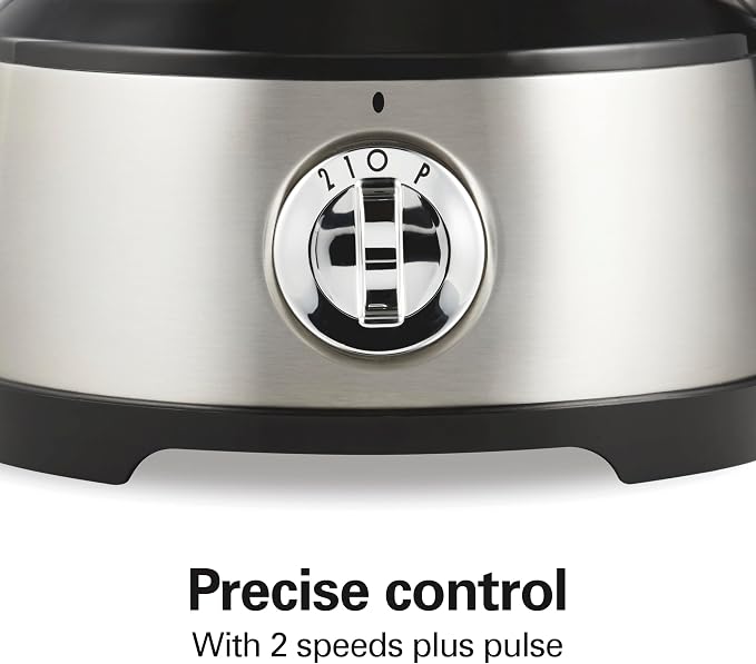 Hamilton Beach Food Processor & Vegetable Chopper for Slicing, Shredding, Mincing, and Puree, 10 Cups + Easy Clean Bowl Scraper, Stainless Steel (70730)