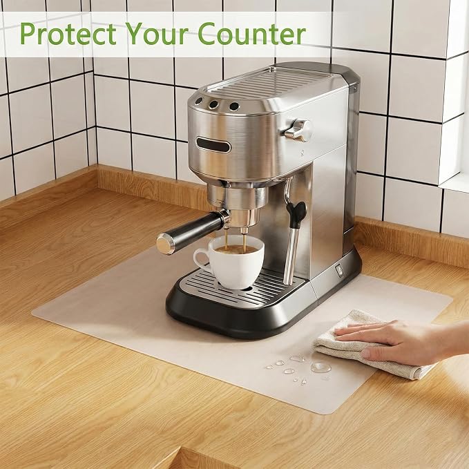 4 PCS Small Silicone Mat, Silicone Mats for Crafts and Kitchen, Small Heat Resistant Non-Slip Clear Countertop Protector, Translucent Placemat for DIY, Jewelry, Epoxy Resin, Baking