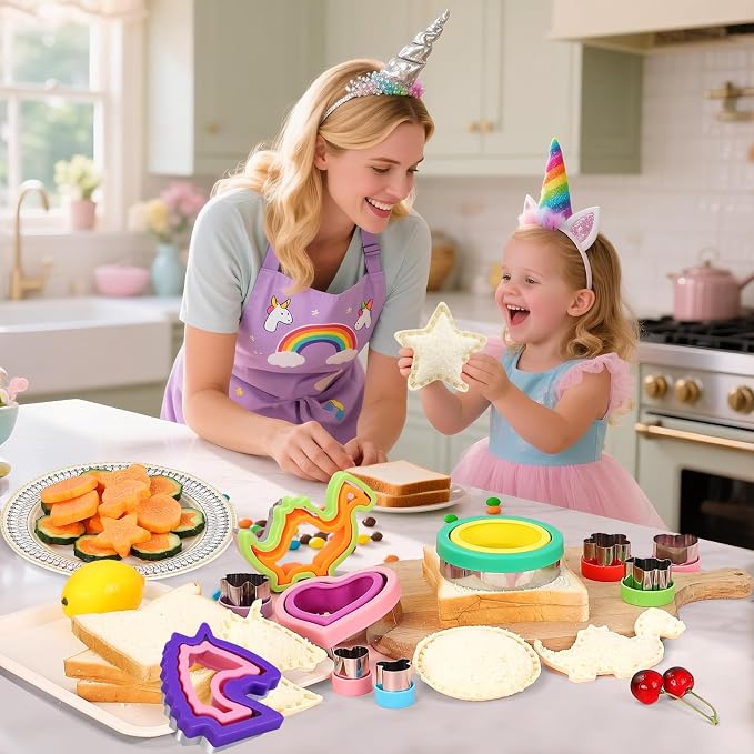 laxizar 24 Pcs Sandwich Cutters Cookie Cutters Uncrustable Bread Maker