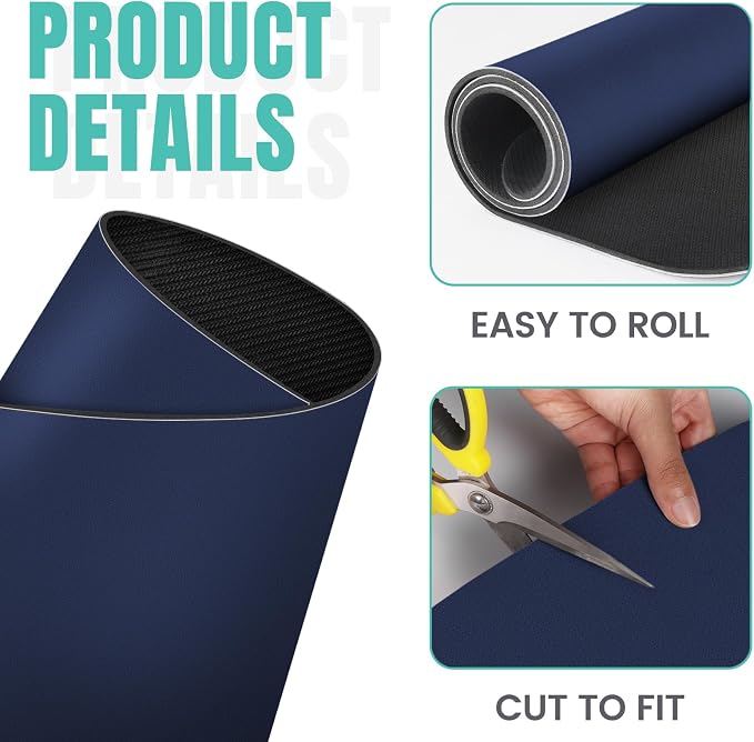 Coffee Mat Super Absorbent Dish Drying Mat Coffee Bar Mat 18"x 36", Blue | Match with Coffee Machine Accessories Large Drying Mats for Kitchen Counter