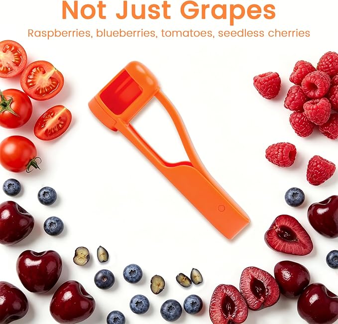 WhiteRhino Grape Cutter for Toddlers 1-3,Grape Slicer for babys Cherry Tomato Strawberry Sandwich Cutter for Kids Lunch Accessories,Grape Slicer Kitchen Gadget Grape Quarter