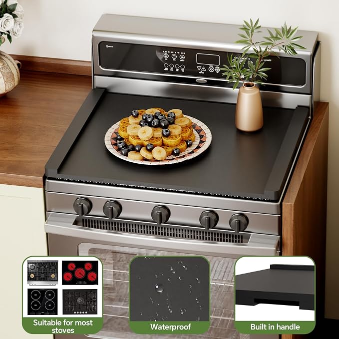 Noodle Board Stove Covers, Stove Top Covers For Electric 30"L X 22"W, Stove Top Covers For Gas Burners, Sink Cover For Counter Space，Durable Easy Clean Countertops, Farmhouse Decor Tray