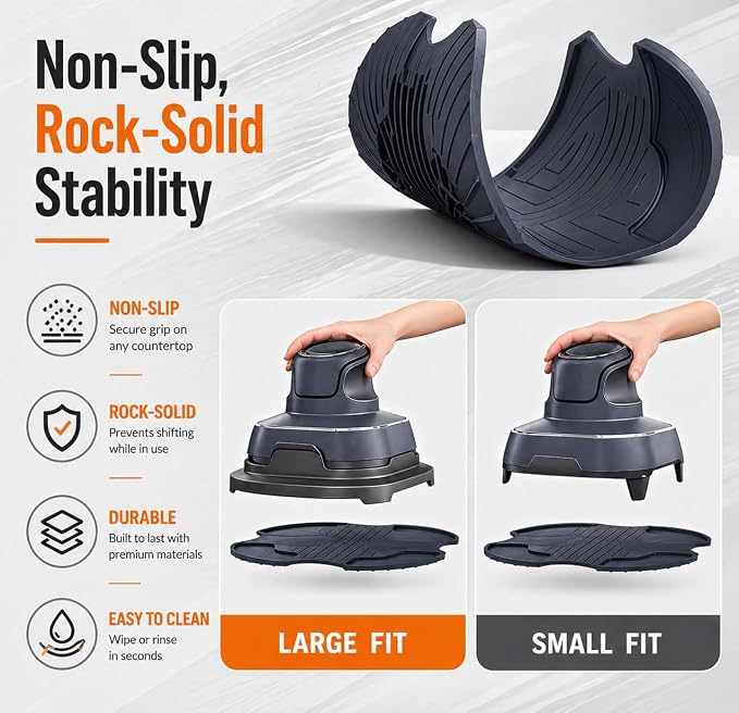 Tailored Ninja Crispi PowerPod Silicone Trivet – Hot Pads for Ninja Crispi Glass Air Fryer Accessories, Heat-Resistant, Non-Slip, Protection for Countertop, Fit Ninja FN101GY | FN101SG | FN101ST
