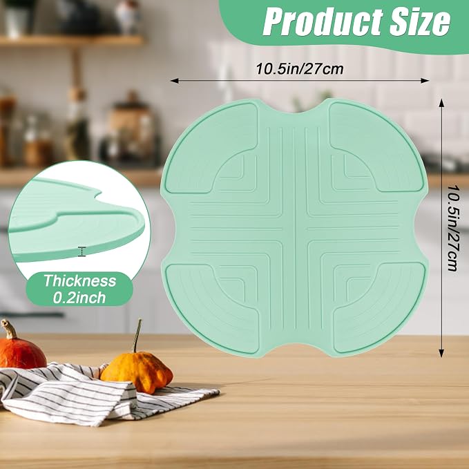 Silicone Heat Resistant Trivet Pad for Ninja Crispi Air Fryer | Non-Slip Mat for Countertops, Easy-Clean, Compatible with Ninja Air FN101GY/FN101SG/FN101ST (Mint Green)