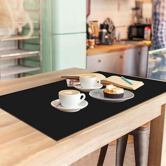 Silicone Protector Mat 47x24 Inch,Black | 1.3mm silicone mat, heat resistant, non-slip & waterproof. Ideal for baking, painting, resin, welding and table protection.