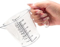 1 Cup Liquid Measuring Cup with Ounces, Food-Grade Plastic Measuring Cup with Permanent Laser-Etched Markings, Clear Single Measuring Cup