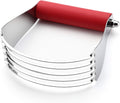 Spring Chef Large Dough Blender For Baking - Durable Pastry Blender - Red | Heavy Duty Dough Mixer Hand Tool w/ Stainless Steel Blades, Professional Pastry Cutter Tool for Easy Mixing, Dishwasher Safe