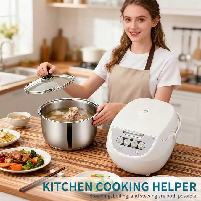 5.5-cup stainless steel inner pot - compatible with Tiger JBV-A10U model. made of 304 stainless steel. No rice cooker included.