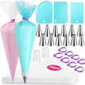176PCS Piping Bags and Tips Set,Cake Decorating Frosting Pastry Kit | Stainless Steel Nozzles, Food-Grade Silicone, Anti-Burst Design, Cupcakes Cookies Holidays, Beginner Friendly Baking Supplies
