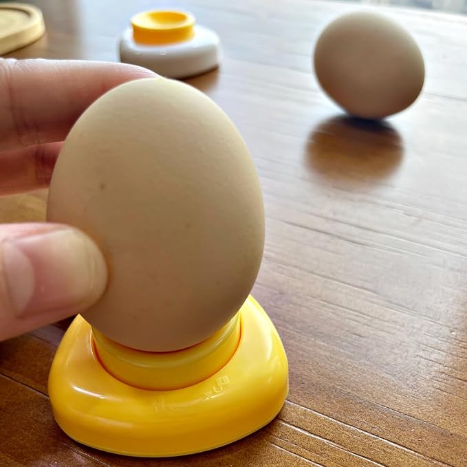 Jawbush Magnetic Egg Piercer for Hard Boiled Eggs - BPA-Free Plastic Egg Hole Puncher with Safety Lock - Prevent Shell Cracking & Easy Peeling Gadget for Meal Prep, Keto & Bento Box
