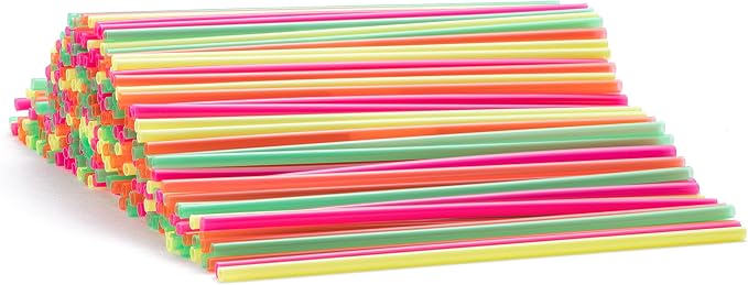Neon Coffee Stirrers, 1000 Disposable Plastic Drink Stirrer Sticks - 5-Inch (Pack of 3) - Use As Coffee Straws Or Cocktail Mixers