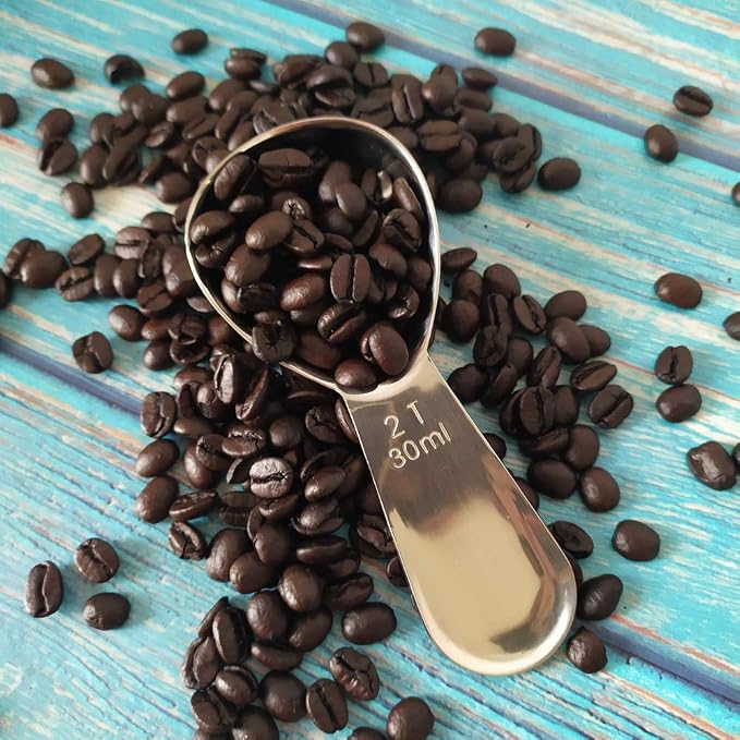 CoaGu 1pc 30ml Coffee Scoop: Premium 18/8 Stainless Steel 2Tbsp Tablespoon for Accurate Coffee Brewing and Baking