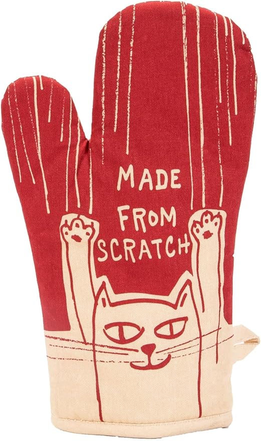 Blue Q Funny Oven Mitt, Made from Scratch. Super-Insulated Quilting, Natural-Fitting Shape, 100% Cotton