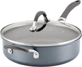 Circulon A1 Series with ScratchDefense Nonstick Induction Cookware, Large Saute Pan with Lid, Nonstick Pan, 5-Quart, Graphite