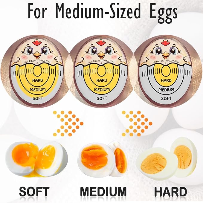 Nobleegg Egg Timer Pro2 Boiler Hard Medium Soft Boiled Eggs Changes Color Yellow Certified