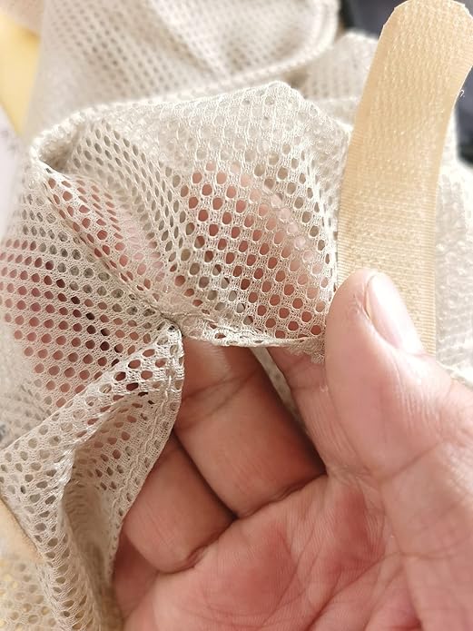 Hanging Mesh Storage 5Pack Potato & Onion Bags - Large Reusable Net Produce Bags (Beige)