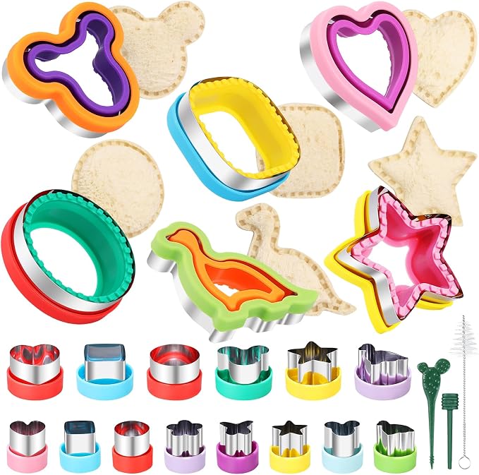 laxizar 20 Pcs Sandwich Cutters Cookie Cutters Uncrustable Bread Maker