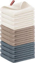 Nialnant 12 Pack Kitchen Dish Towels,13x28in 100% Cotton | Hand Towels for Kitchen, Extra Soft & Absorbent Dish Cloths for Washing Dishes,Cleaning Rags