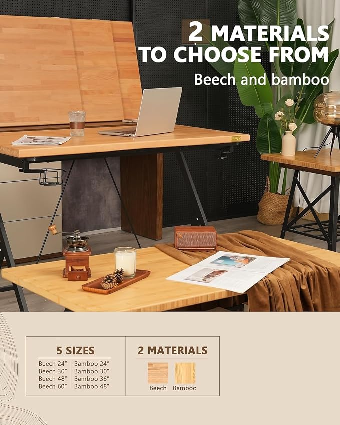 24 x 25 x 1.2 in Finished Bamboo Butcher Block Countertop | Food-contact bamboo countertop with double-sided clear coating, cut-to-fit design and heat tolerance up to 150°C/302°F.