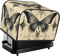 4 Slice Toaster Cover Butterfly Goth Vintage Tarot Dust Proof Washable Kitchen Appliance Cover with Pocket, Oxford Fabric Countertop Toaster Protector for Standard Toasters Small Appliances