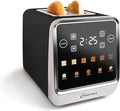 Inspirex Touch Screen Toaster - 2 Extra Wide Slots - 5 Bread Types and 6 Browning Levels - Defrost, Reheat, Favorite, & Single Slot Modes - For Toast, Bagels, & Waffles – Black