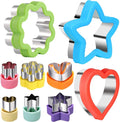 laxizar 9 pcs Cookie Cutters Fruit Cutter Mini Vegetable Cookie Stamps Mold