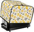 4 Slice Toaster Cover Lemon Watercolor Fruit Dust Proof Washable Kitchen Appliance Cover with Pocket, Oxford Fabric Countertop Toaster Protector for Standard Toasters Small Appliances