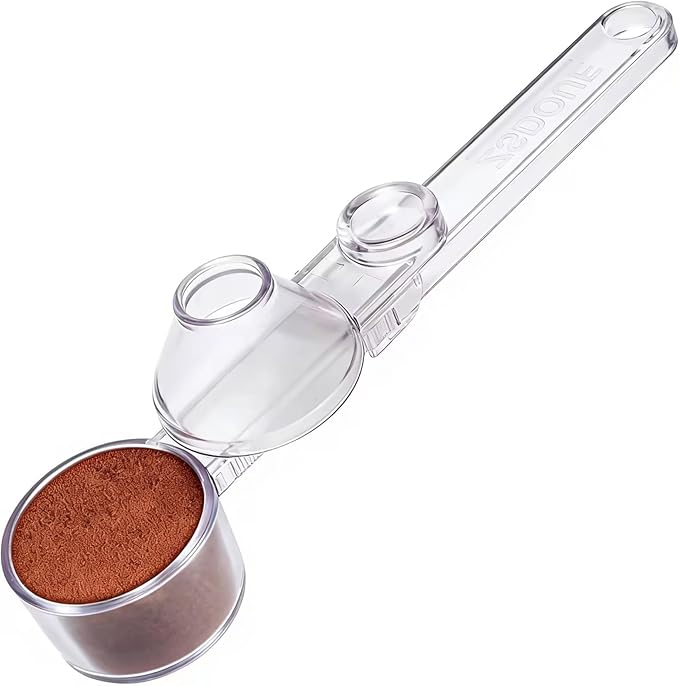 Coffee Scoop Fits Reusable K-Cups 2Tbsp, Food-Grade PCTG Funnel Scoop, Mess-Free & Precise Measuring for Coffee, Protein, Powder & Hot Cocoa (Original,1Pack)