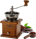 Manual Espresso Coffee Bean Grinder - Vintage Crude Wood Style Coffee Grinders Ceramic Grinding Core Hand Coffee Grinder Portable Coffe Grinder With Coffee Spoon