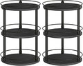 Spice Rack, Set of 2 Lazy Susan Organizer, 3 Tier Turntable Organizer For Cabinet, Compact and Versatile, for Kitchen Countertop, Black SR23L2BB