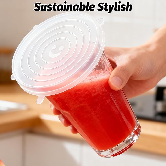 Reusable Silicone Stretch Lids for Food Storage Six Specifications of Reusable Silicone Bowl Cover Silicon Container Lid Covers for Various Food Containers Leftover Food Fruit Bowls