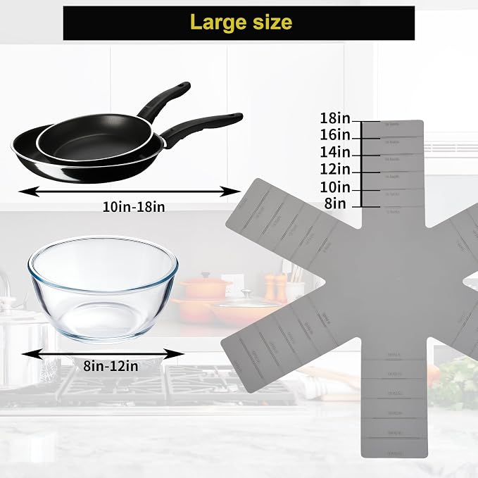 Silicone Pot Protectors for Stacking - Pan Separators for Stacking Gray | 3 pack Cookware Pot pan separators, pan liners pot dividers anti-slip, fits multiple sizes pots, pan protectors for stacking