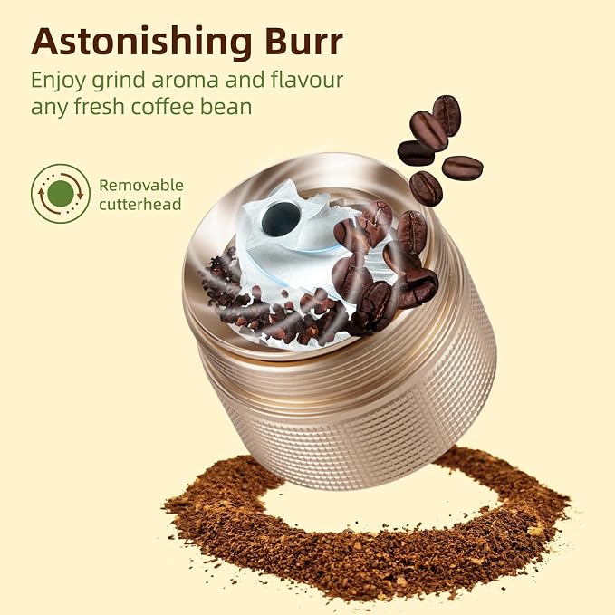 Popsweet C38 Manual Coffee Grinder With Detachable Stainless Steel Tapered Outer Burrs, Grinder 400 pounds Coffee Beans, 36 Manual Adjustable Espresso Grinder, Perfect For Homes, Offices, And Camping