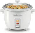 Elite Gourmet ERC-003X Rice Cooker, Keep Warm, White, 6 Cups Cooked | 3 Cups Uncooked - Also Makes Soups, Stews, Grains and Hot Cereals for Versatile One-Pot Meals