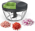 Ibergrif Manual Food Processor Vegetable Chopper, Portable Onion Chopper Garlic Mincer with Hand Pull String Cutter for for Veggies, Ginger, Fruits, Nuts, Herbs, 500ml, for Kitchen, Camping, RV, M501 | BPA-free onion cutter for onions, garlic, fruit an...