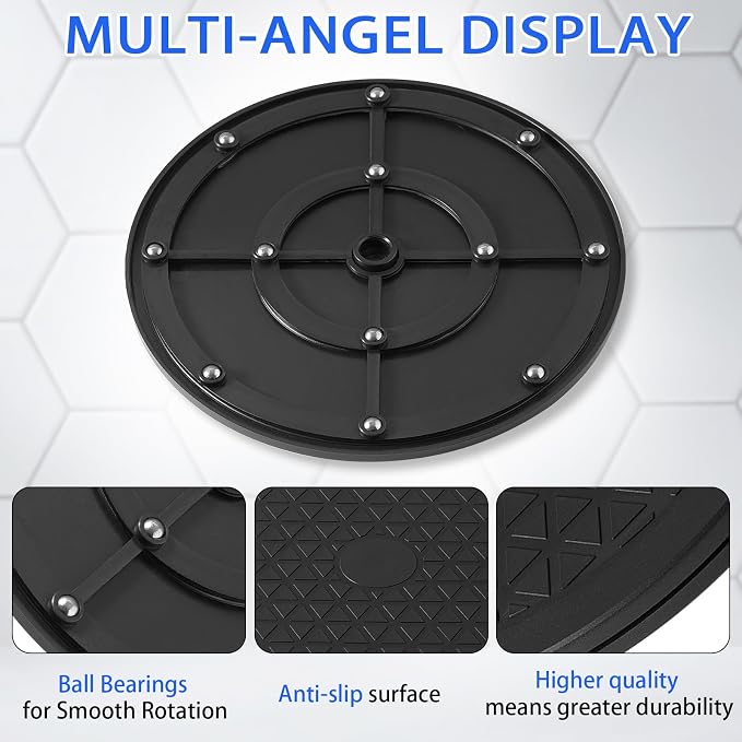 8 Inch Heavy Duty Rotating Swivel Stand - Lazy Susan with Steel Ball Bearings for Model Base/Rotating Plants/Crafts Stand Monitor/TV/Monitors/Potted Plants (360˚ Rotation)