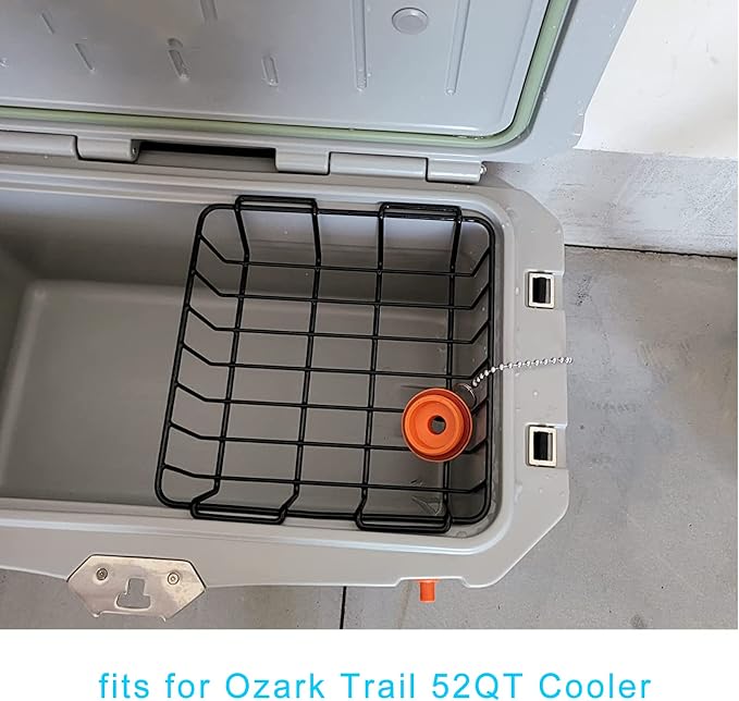 Cooler Basket for YETI Tundra 50 or 65,Inside Dry-Goods Basket Compatible with Cabela's 60QT, Igloo BMX 52QT, Ozark Trail 52QT,Pelican Elite (45 & 70) etc,Stainless Steel Wire Cooler Rack