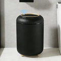 URALFA Motion Sensor Bathroom Trah Can, Automatic Touchless Trash Can | 3 Gallon Bathroom Garbage Can with Lid, Smart Trash Bin for Bedroom, Office, Restroom, Removable Legs, Black and Gold