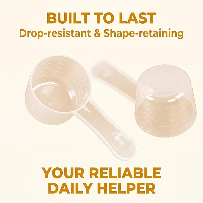 2 Pack 60ml/12tsp/30g Scoop for Creatine,Protein,Powders,Cooking,Recipes,Lab,Food Grade,Plastic PP Material,BPA-free,Meets FDA Standards