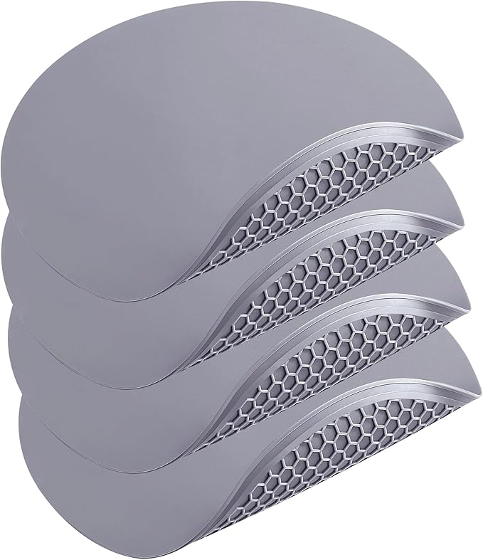 Silicone Microwave Mat - Round 12" x 12" - Set of 4 Heat Resistant Multifunctional Mat, Splatter Guard, Trivet, Hot Pad, Pot Holder